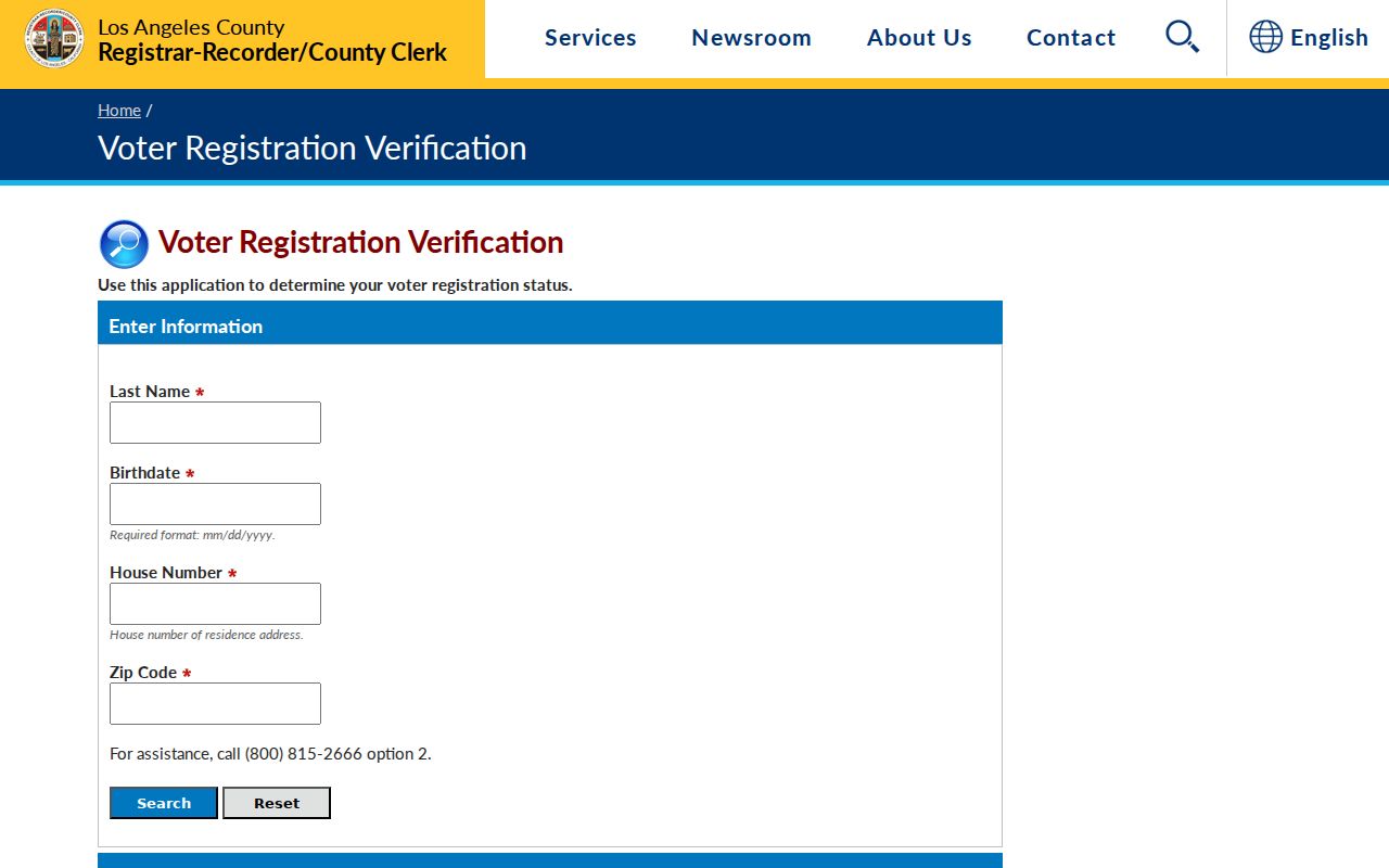 San Gabriel ZIP code directory voter verification form